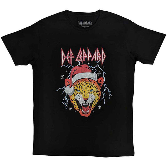 Def Leppard band t-shirt, dark color, “Holiday Leppard” design, size X-Large.