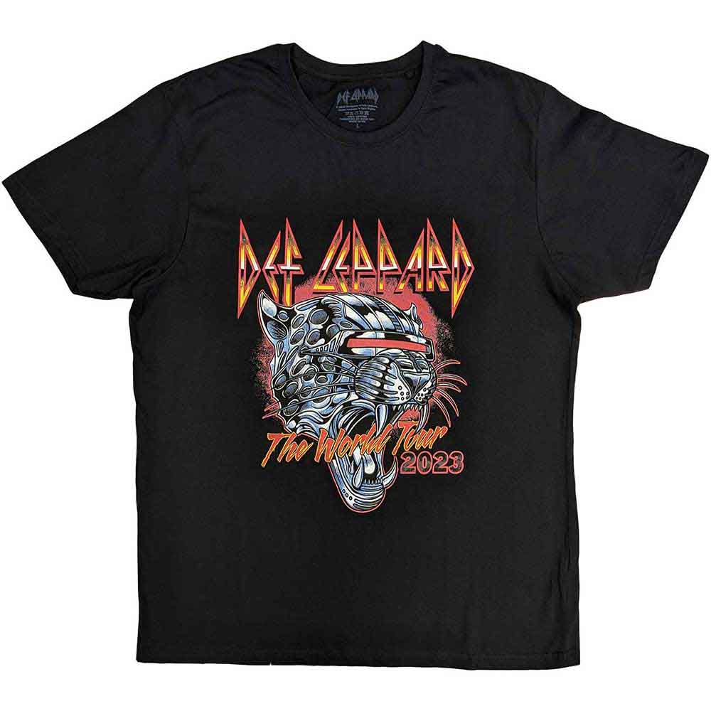 Black Def Leppard tour t-shirt, size XX-Large, with band logo graphic.