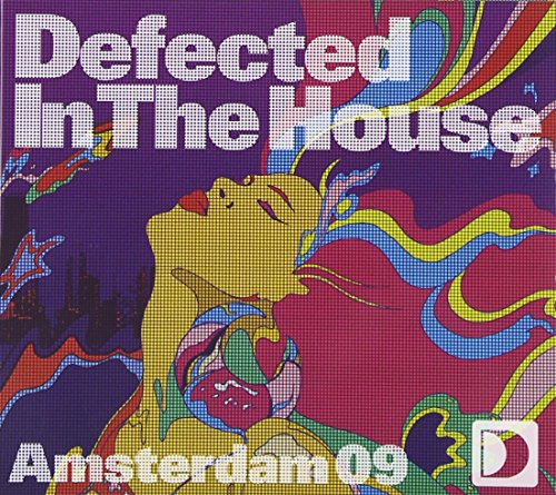 CD cover: “Defected In The House Amsterdam 09” with colorful abstract art.