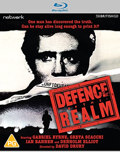 Defence of the Realm" Blu-ray cover featuring a shadowed man and red title text.