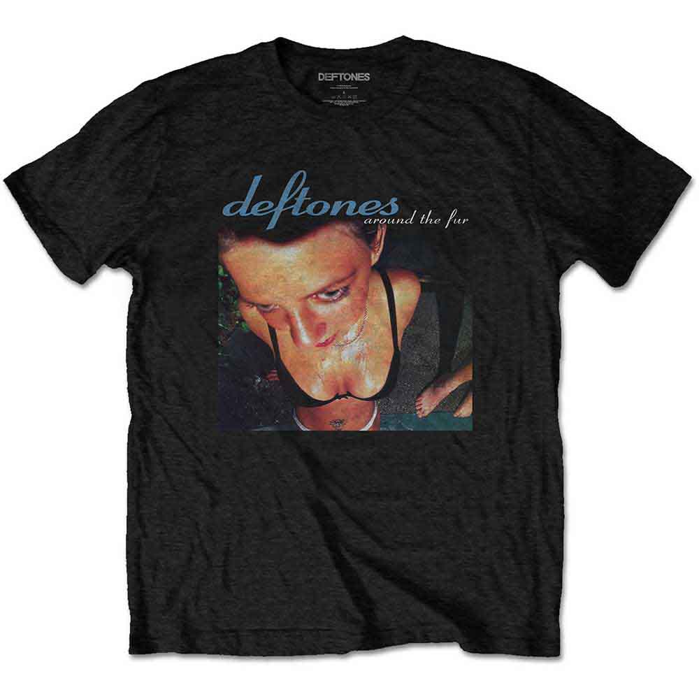 Black t-shirt featuring Deftones’ “Around the Fur” album artwork, size X-Large.