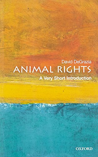 Book cover: "Animal Rights" with abstract yellow, orange, and blue paint.