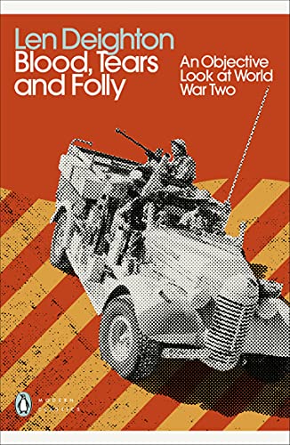 Book cover: "Blood, Tears and Folly" with a tank illustration.