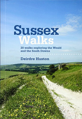 Book cover: "Sussex Walks" with a rural landscape photograph.