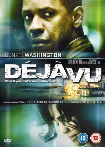 DVD cover for the film “Déjà Vu” starring Denzel Washington.