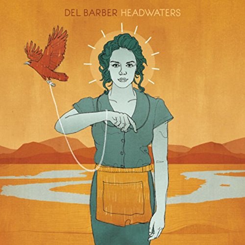 CD cover: woman with bird and sun, illustrated in orange and teal.