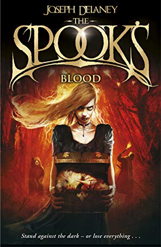 Book cover featuring a girl holding a chest in a dark, fiery forest.