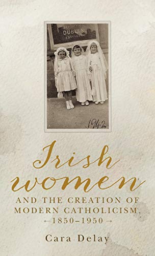 Book cover with a vintage photo of three girls in communion dresses.