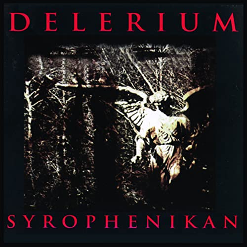 Album cover featuring a dark, shadowy forest scene with a statue of an angel.