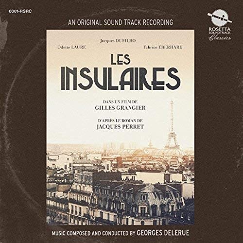 CD cover for "Les Insulaires" soundtrack with Paris skyline imagery.