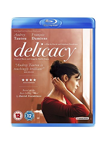 Delicacy" Blu-ray cover featuring Audrey Tautou with a pensive expression.