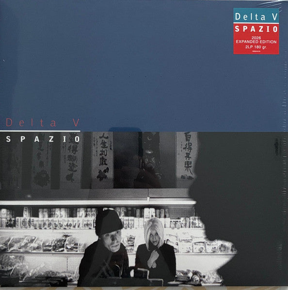 Album cover for Delta V’s “Spazio” with a black and white street scene.
