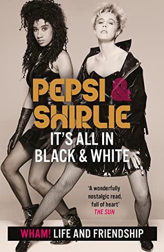 Book cover featuring Pepsi & Shirlie in 1980s fashion, black and white.