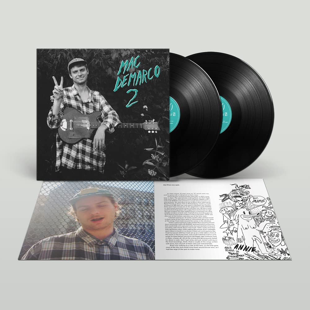 Mac DeMarco's "2" double vinyl record with album art and inserts.