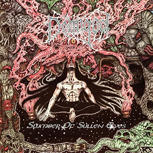 CD cover art: a seated, skeletal figure amidst swirling, organic chaos.