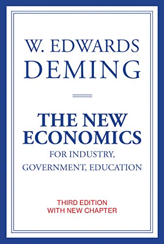 Book cover: "The New Economics" by W. Edwards Deming, third edition.
