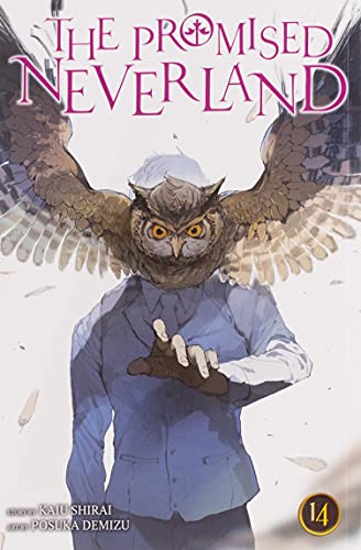 Manga cover featuring a person in a blue suit with an owl head.