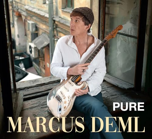 Marcus Deml with a guitar, album cover for "Pure".