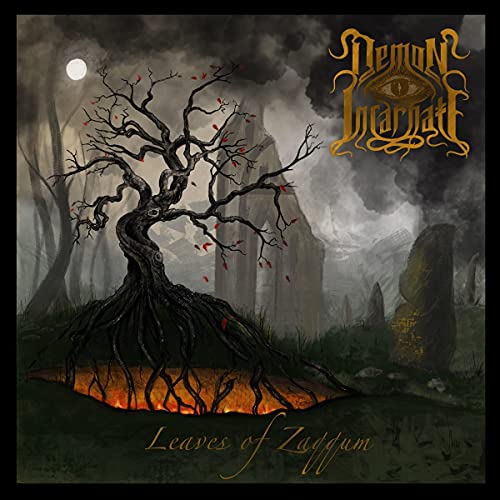 Dark fantasy album cover featuring a gnarled tree and ominous landscape.