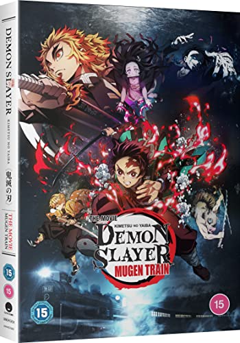 “Demon Slayer Mugen Train” DVD cover featuring Tanjiro, Nezuko, and Rengoku.