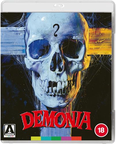 Demonia" Blu-ray cover featuring a close-up of a skull with cobwebs.