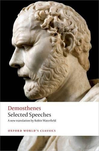 Book cover featuring a white marble bust of Demosthenes against a black background.