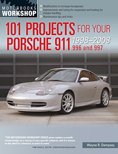 Silver Porsche 911 car on book cover, titled "101 Projects.
