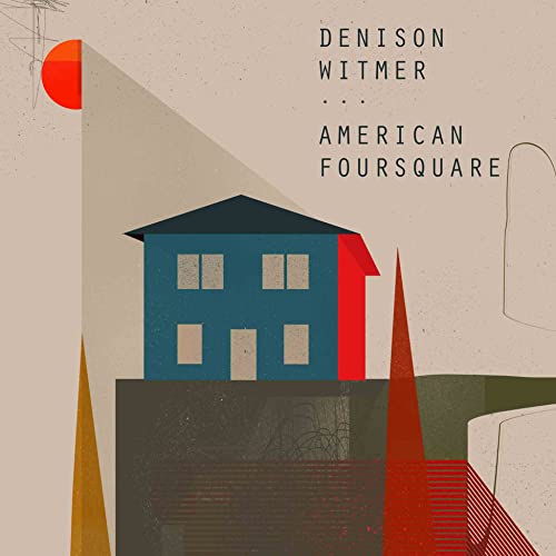 Album cover for Denison Witmer’s “American Foursquare” featuring a blue house illustration.
