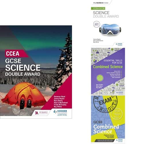 CCEA GCSE Science Double Award textbook cover with snowy mountain image.