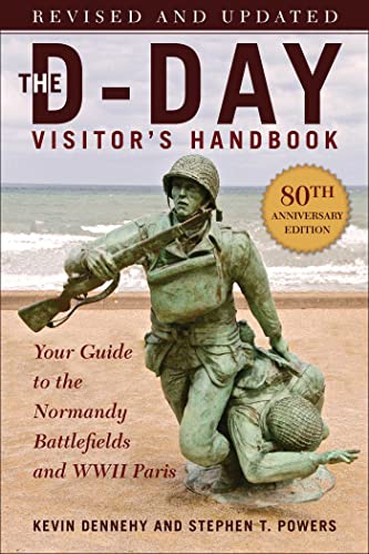 Book cover featuring a bronze statue of WWII soldiers on a Normandy beach.