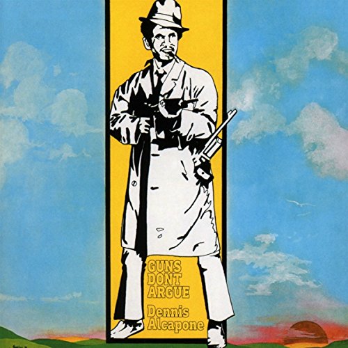 CD cover: man in coat with guns, against a blue sky.