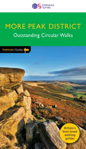 Book cover: Peak District landscape with rocky outcrop, blue sky.