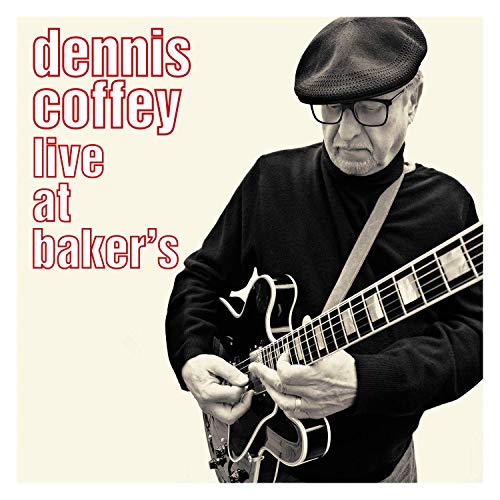 "Album cover featuring a man playing an electric guitar, wearing a beret."