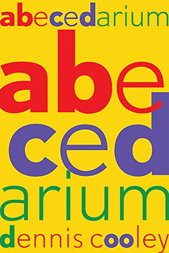 Book cover with colorful, oversized letters spelling "abecedarium" and author name.