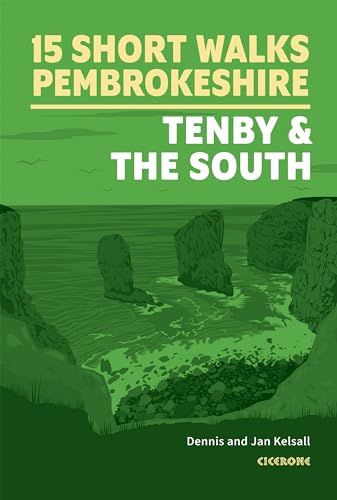 Green book cover with illustrated coastal scene of Pembrokeshire, Wales.