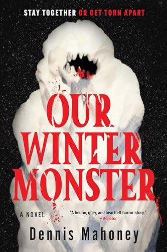 Book cover featuring a white, snow-like monster with a dark, gaping mouth against black.