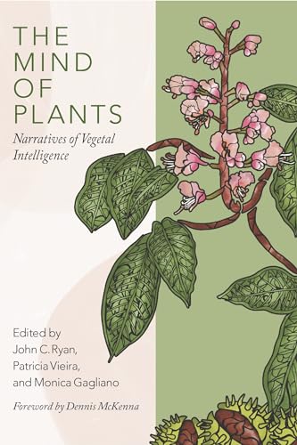 Book cover with botanical illustrations and title “The Mind of Plants.”
