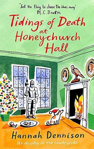 Book cover: illustrated hall with knight, parrot, and Christmas tree.