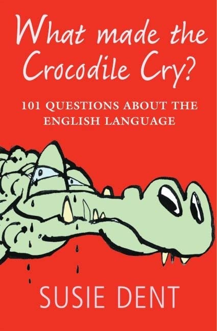Book cover: "What Made The Crocodile Cry?" with crocodile illustration.