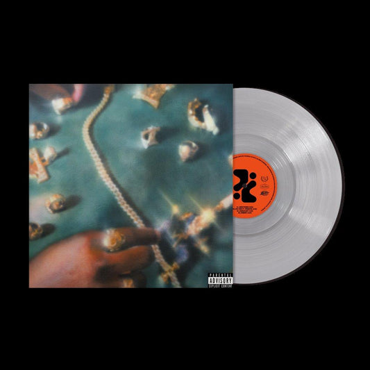 Clear vinyl LP of Denzel Curry and Kenneth Blume’s “ii” album, with cover art.