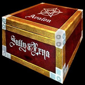 Red and gold box with "Avalon" and "Sully Erna" lettering.