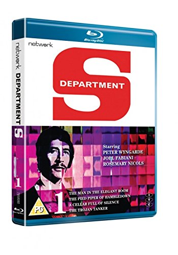 Department S" Volume 1 Blu-ray cover featuring Peter Wyngarde's portrait.