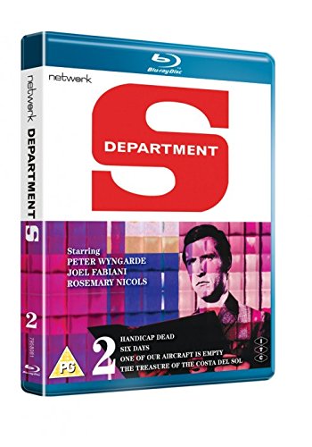 Department S" Volume 2 Blu-ray cover with a red "S" and Peter Wyngarde’s portrait.