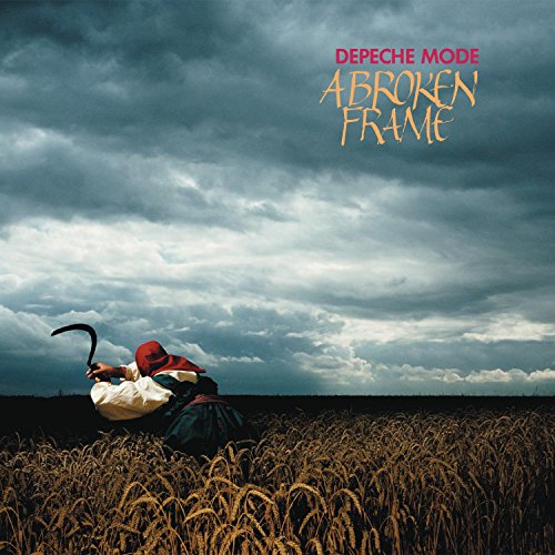 Depeche Mode album cover: figure with scythe in a wheat field.