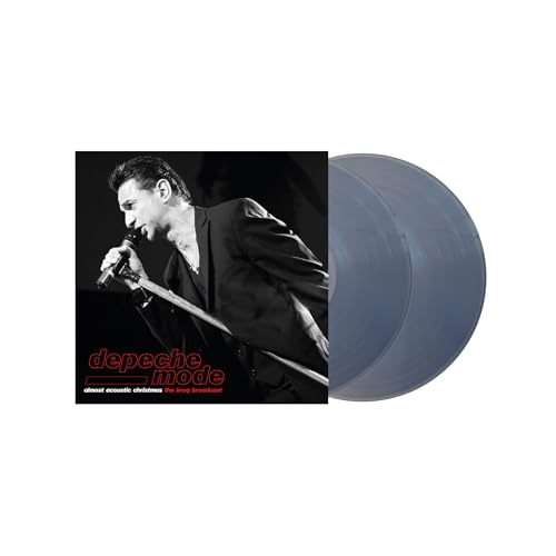 Depeche Mode album cover and clear vinyl record shown together.