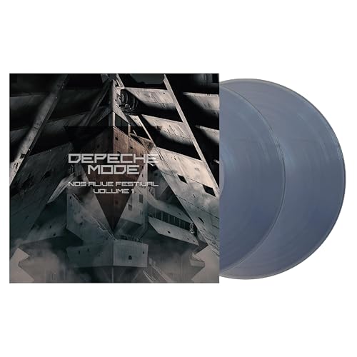 Depeche Mode vinyl record with album cover and clear disc shown.