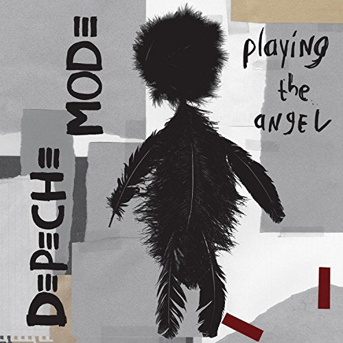 Depeche Mode album cover, silhouetted figure with feathered wings.