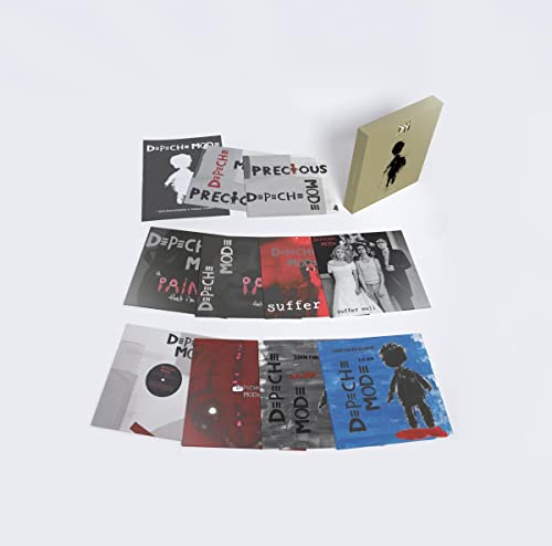 Depeche Mode vinyl singles box set with black and red sleeves.
