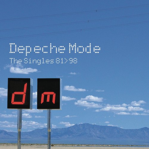 Album cover showing two road signs with red digital letters d and m.