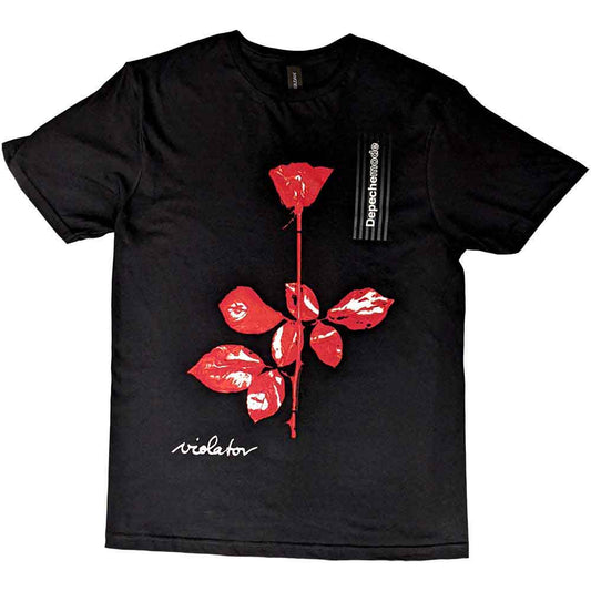 Black t-shirt featuring Depeche Mode's *Violator* album artwork, size small.